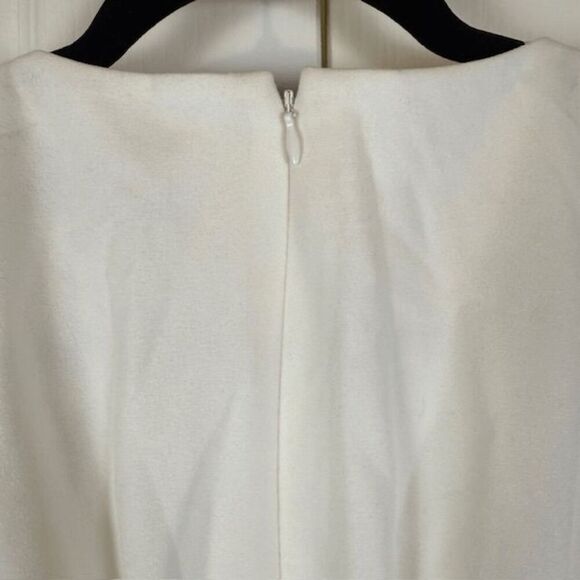 NWOT Alexia Admor Draped Dolman-Sleeve Jumpsuit Ivory Black Back Zip Size XL - Picture 6 of 14
